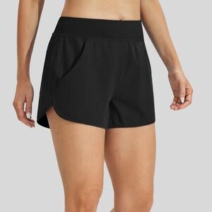 WILLIT Black Quick Dry Nylon Pull On Athletic Shorts with Liner Size XS